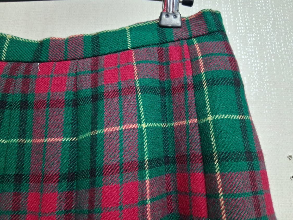 일본빈티지수입 Vogue 순모 체크 주름스커트 롱 28 
원산지 일본 소 상품이미지5