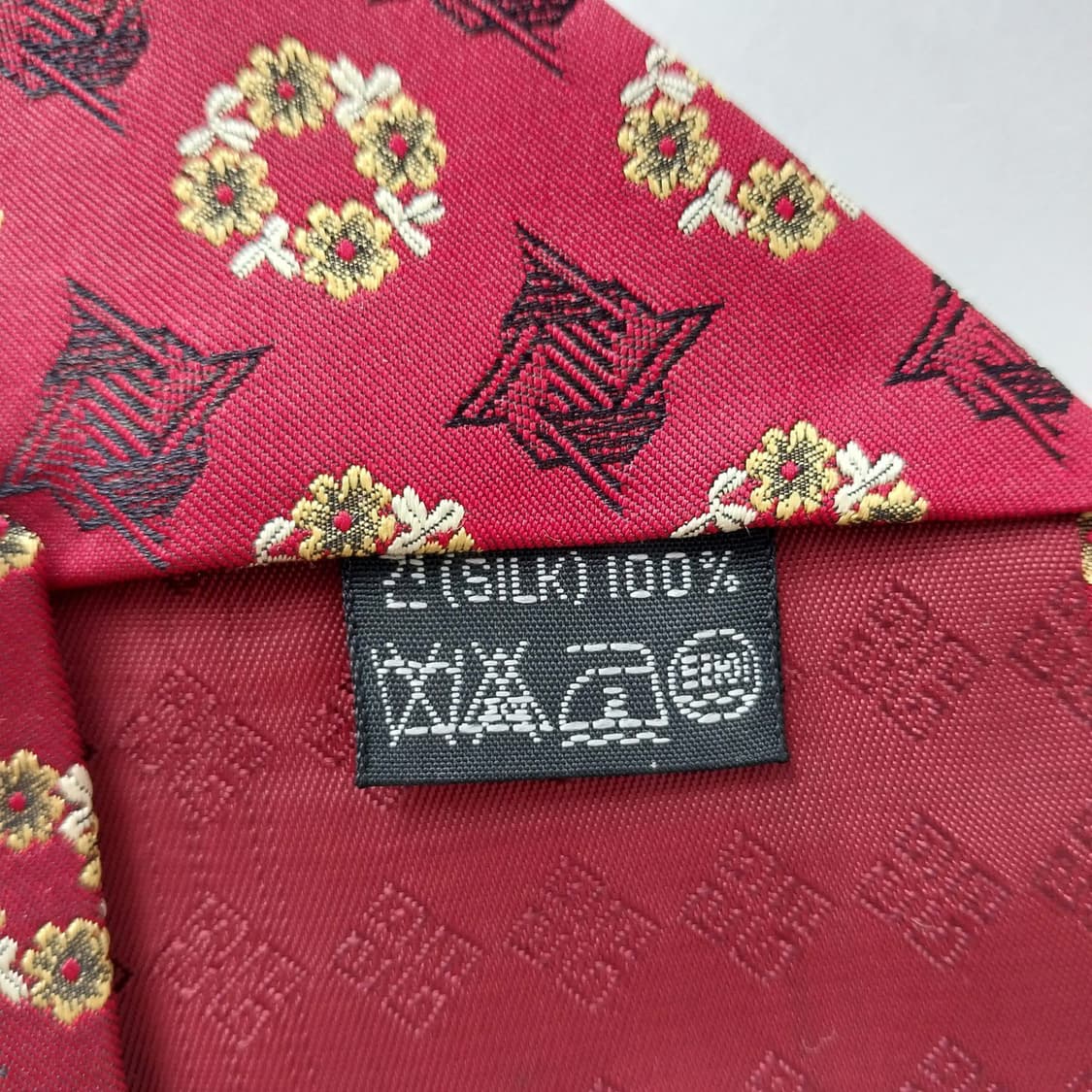 지방시 실크 레드 패턴 넥타이 9.8cm A+등급 K2159 상품이미지10