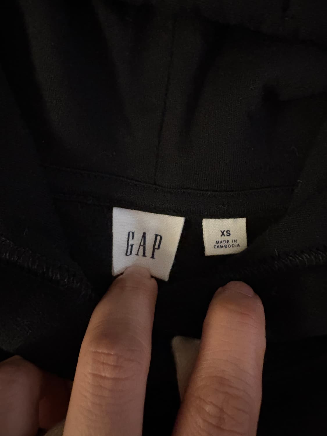 갭 블랙 후드 xs 상품이미지2