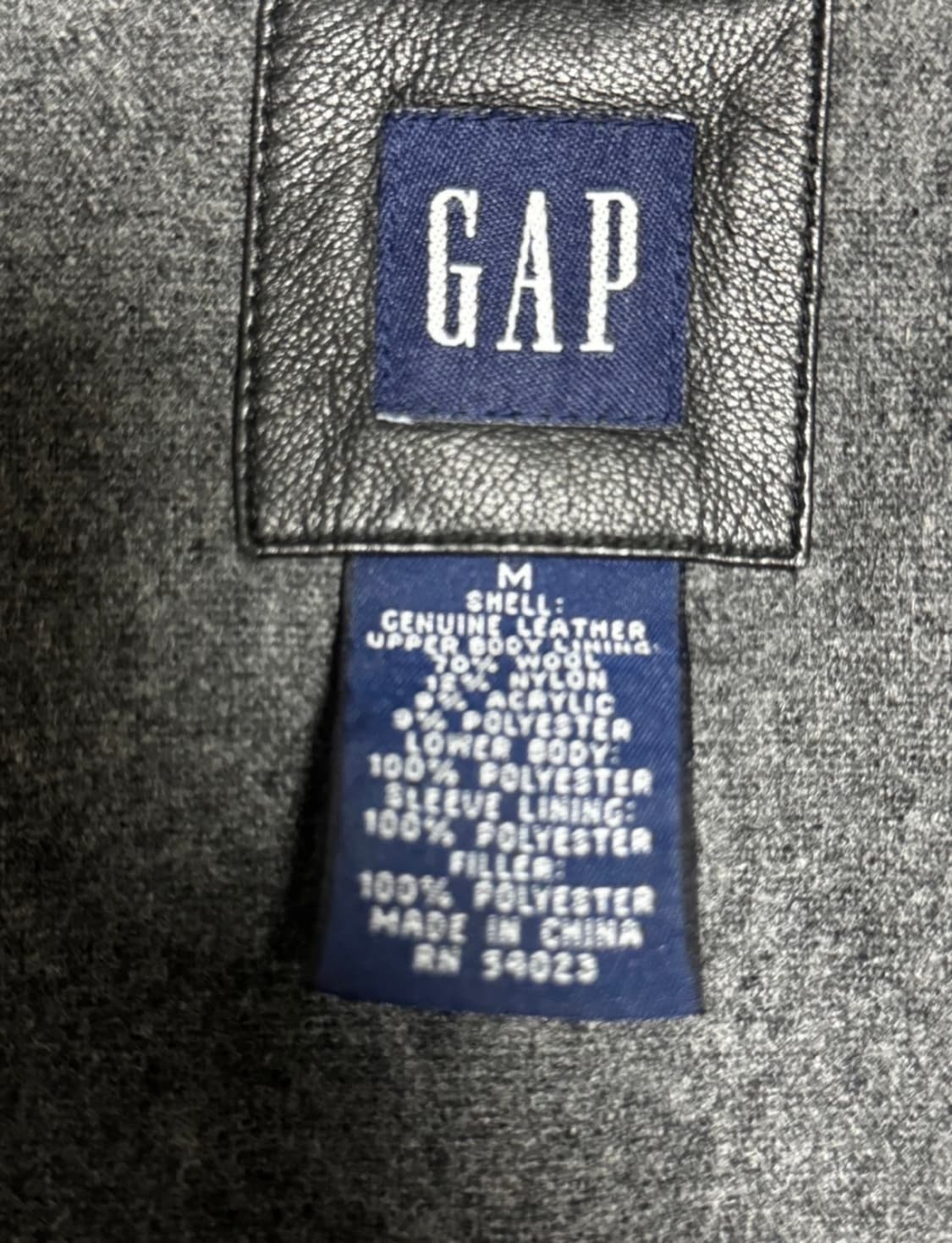 00'S OLD GAP 올드갭 레더 코트 블랙 상품이미지6