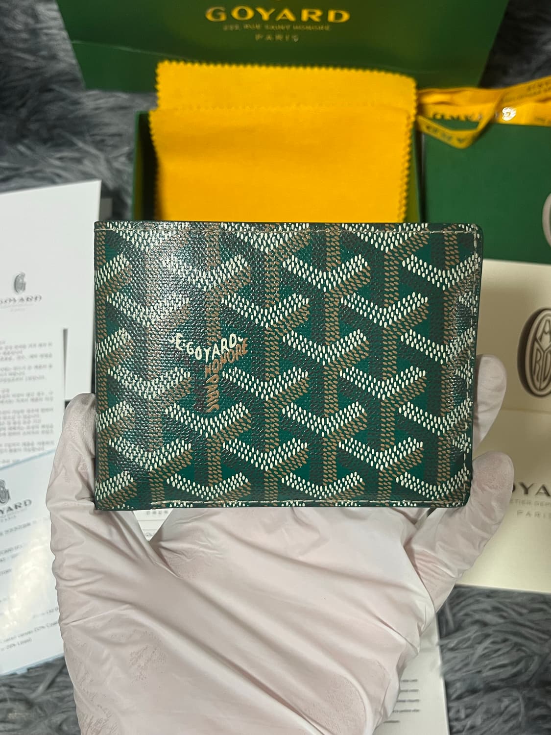 (풀박스)고야드 빅투와르 반지갑 그린 상품이미지2