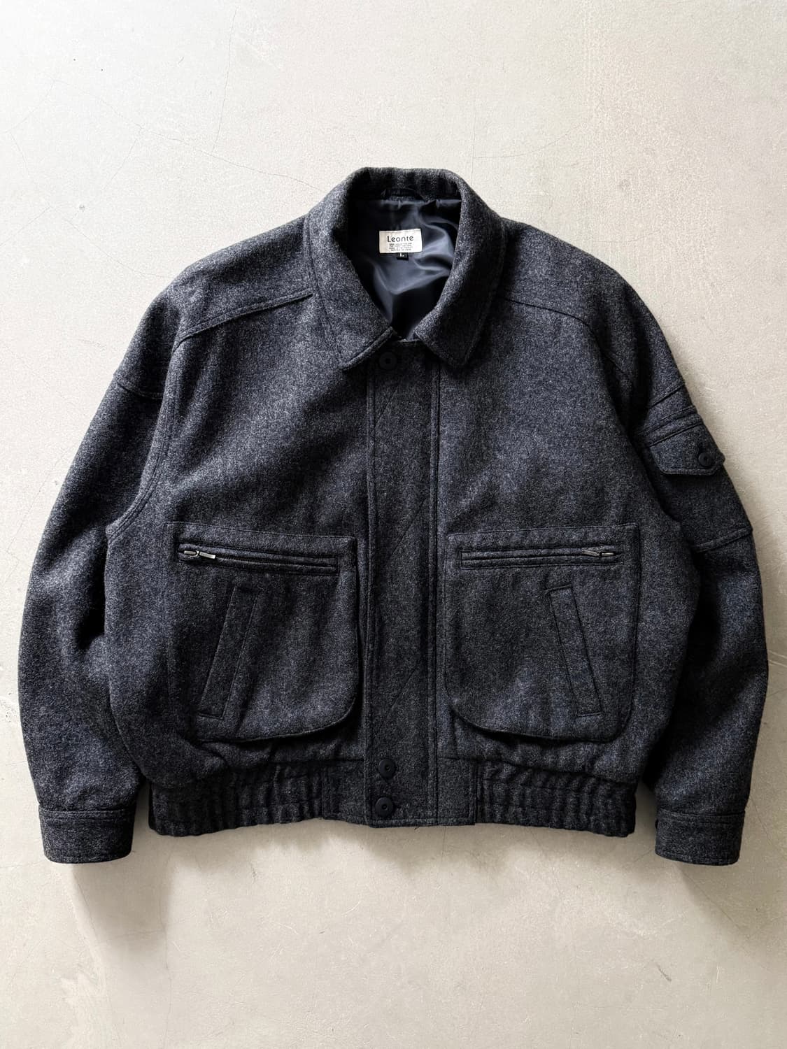 Vintage Leonte Wool Bomber Jacket 상품이미지1