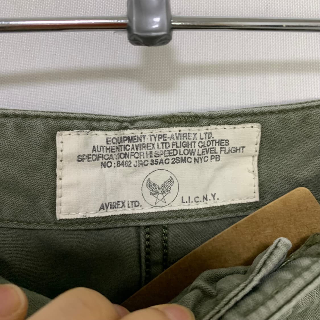 아비렉스 00s y2k 빈티지 애쉬 카키 버뮤다 팬츠 반바지 32인치 상품이미지9