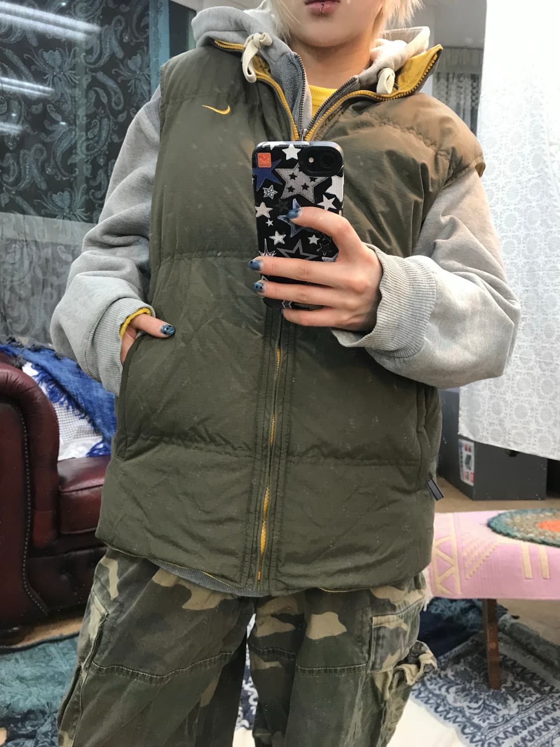 나이키 00s 올드스쿨 양면 리버시블 패딩조끼 상품이미지1