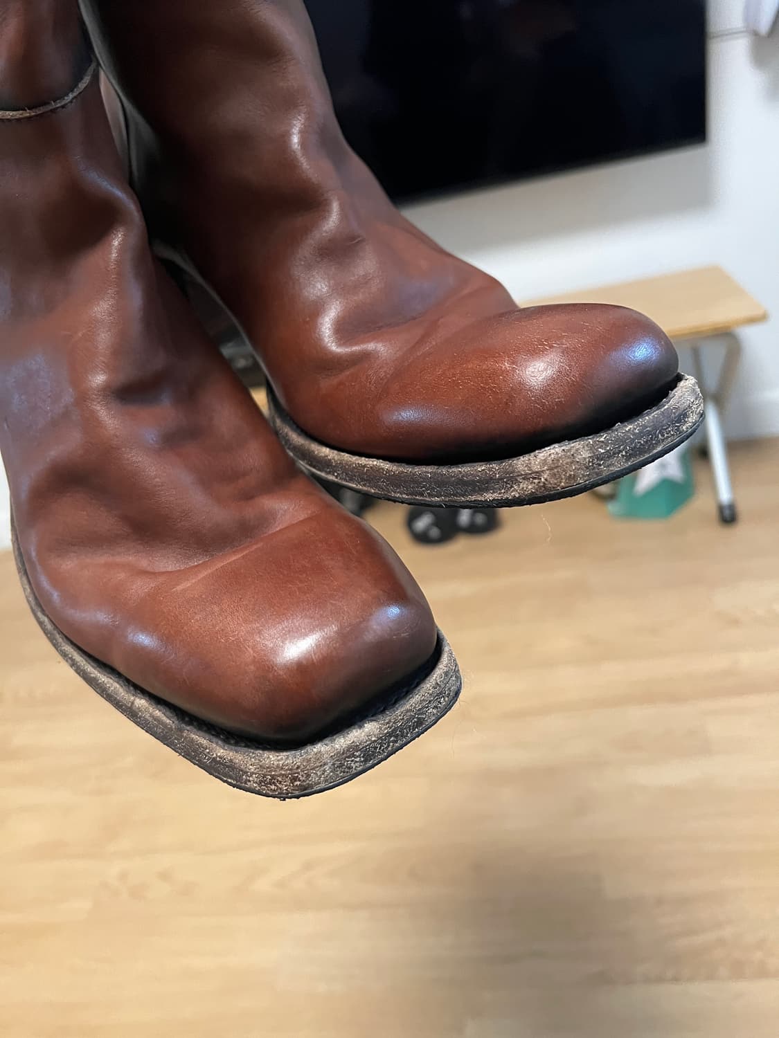 프라다 앤틱 레더 부츠 상품이미지9