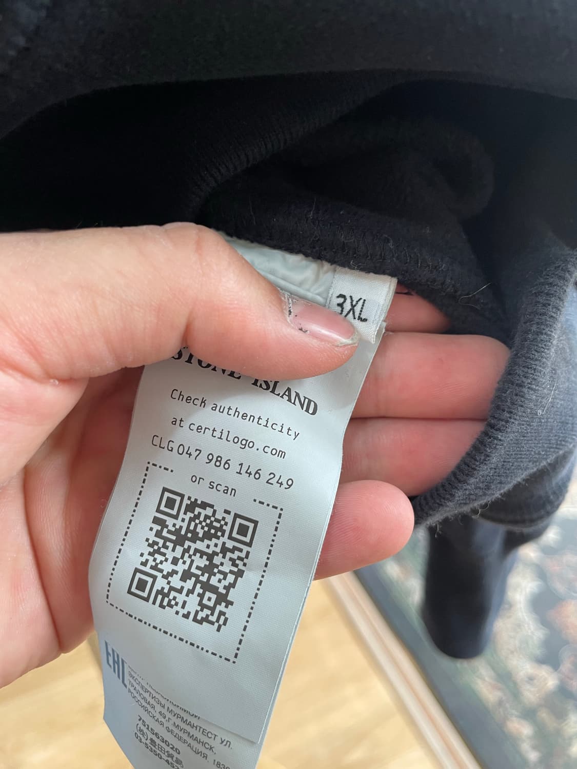 [새상품급,3XL] 스톤아일랜드 블랙 맨투맨 상품이미지4