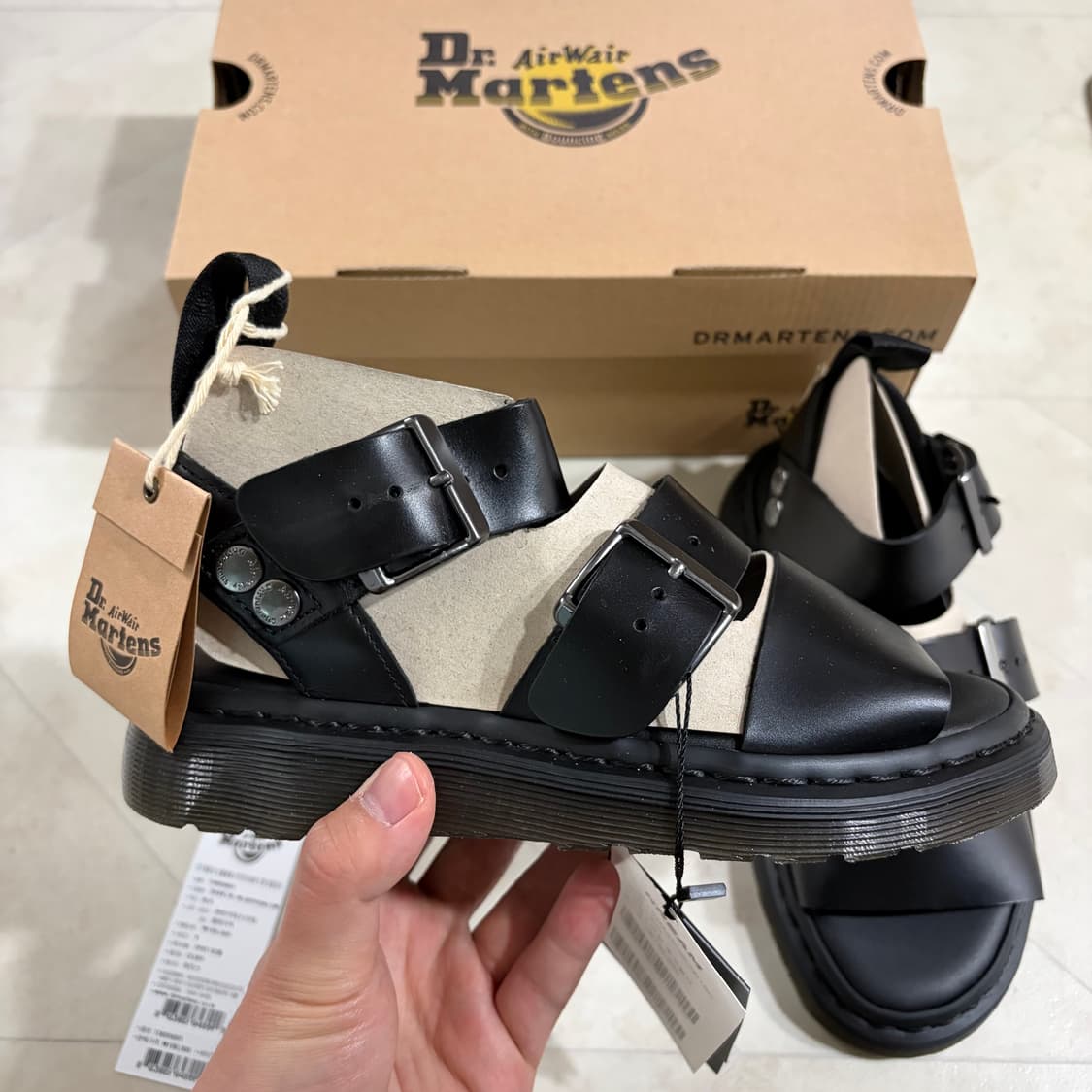 새상품(230)닥터마틴 그리폰 브란도 레더 글래디에이터 샌들 상품이미지2