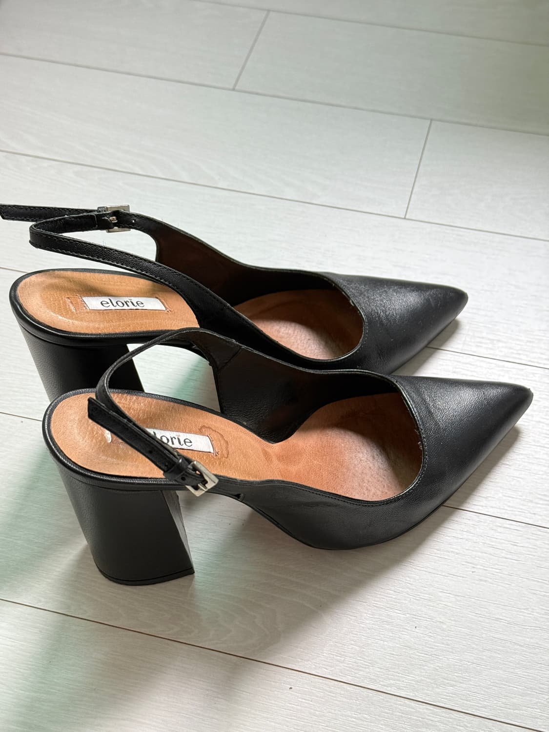 Elorte 블랙 슬링백 힐 7 240 상품이미지2