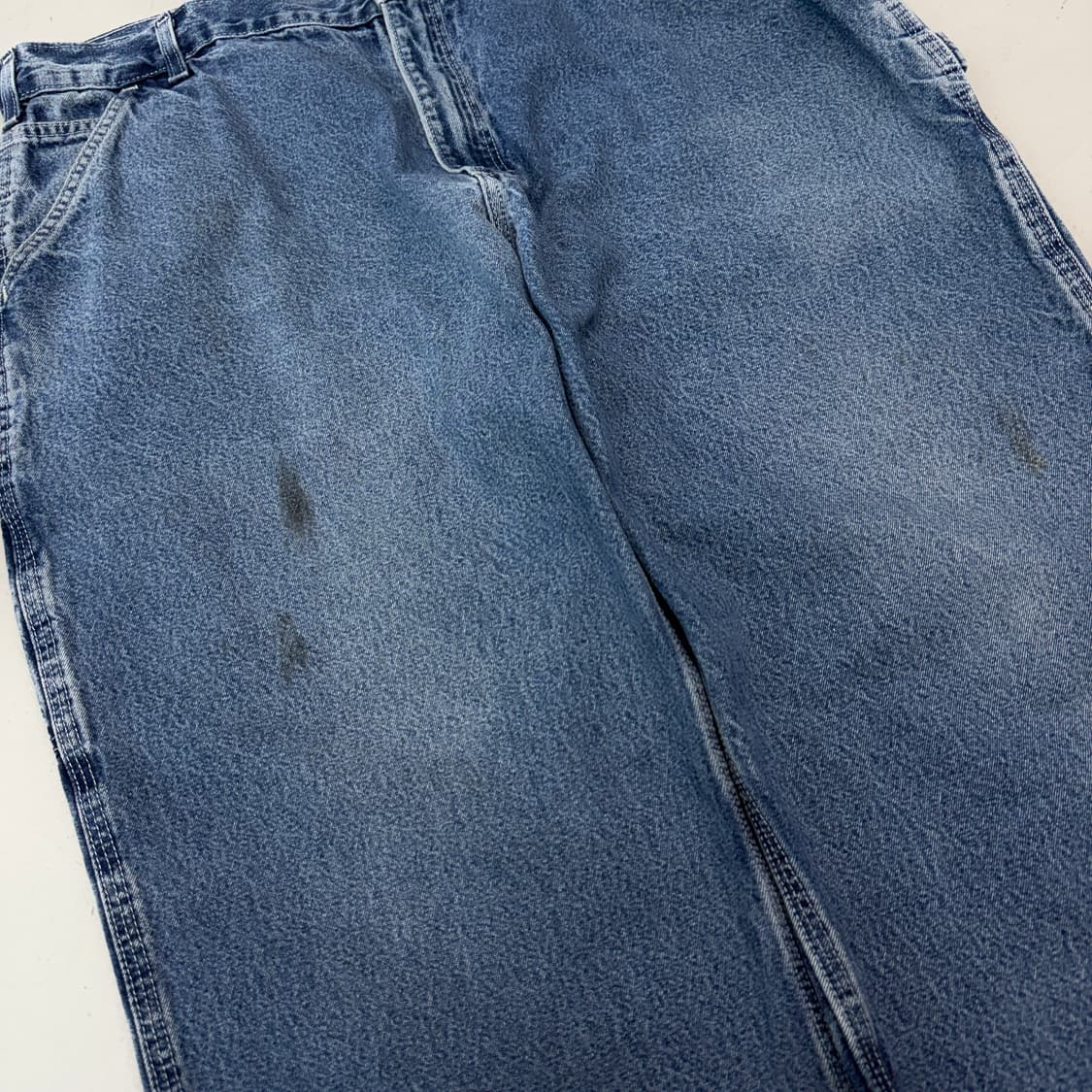 칼하트 OG 가죽패치 카펜터 와이드 워크 데님팬츠 상품이미지5