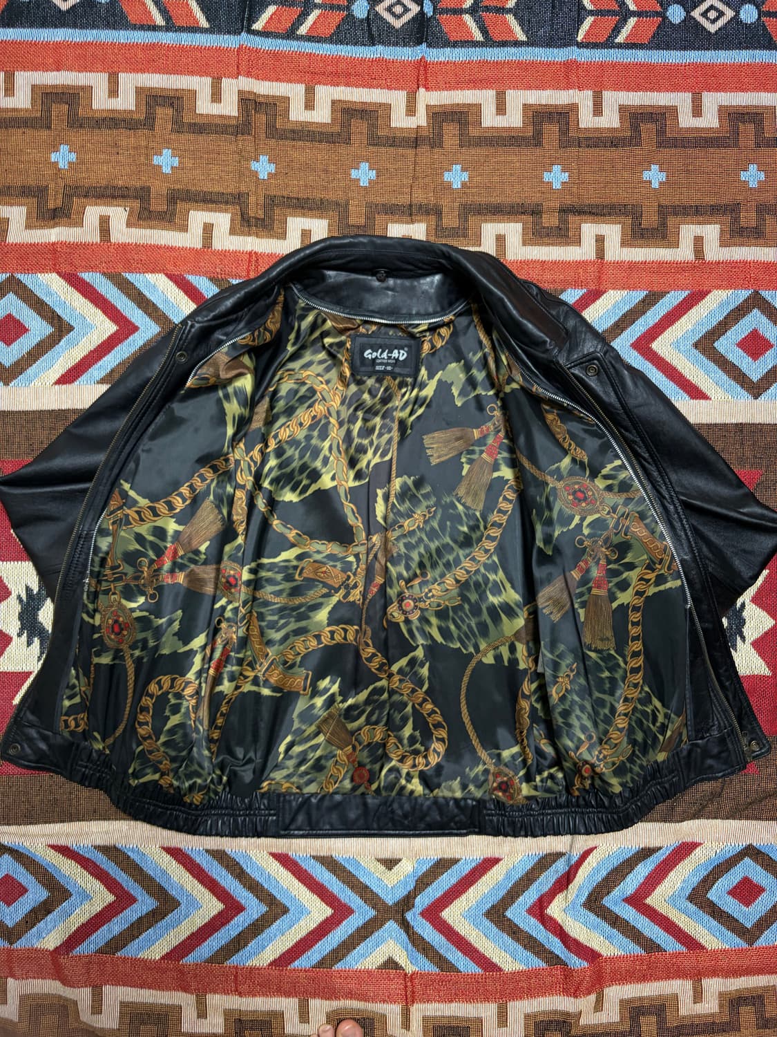 110) 00s 빈티지 램스킨 양가죽 봄버 자켓 상품이미지6