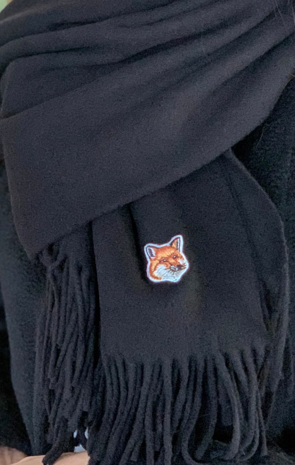 메종키츠네 폭스 헤드 버진 울 머플러 상품이미지3