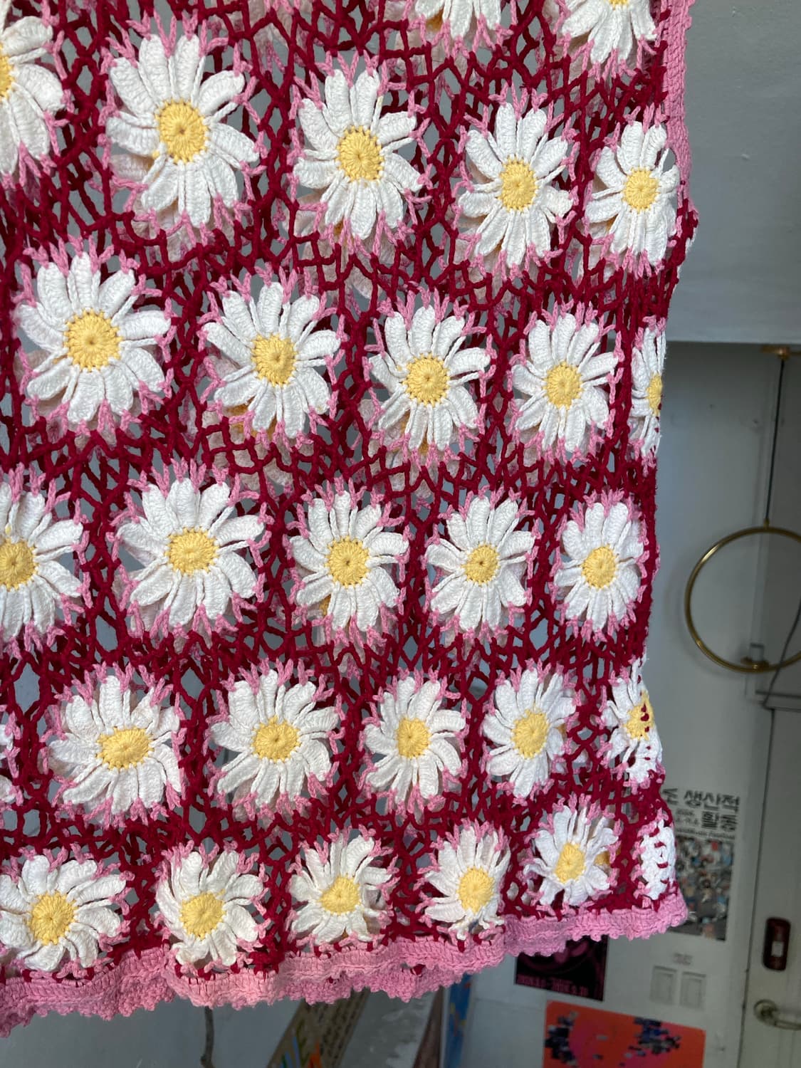 플라워 뜨개 레이스 니팅 베스트 상품이미지3