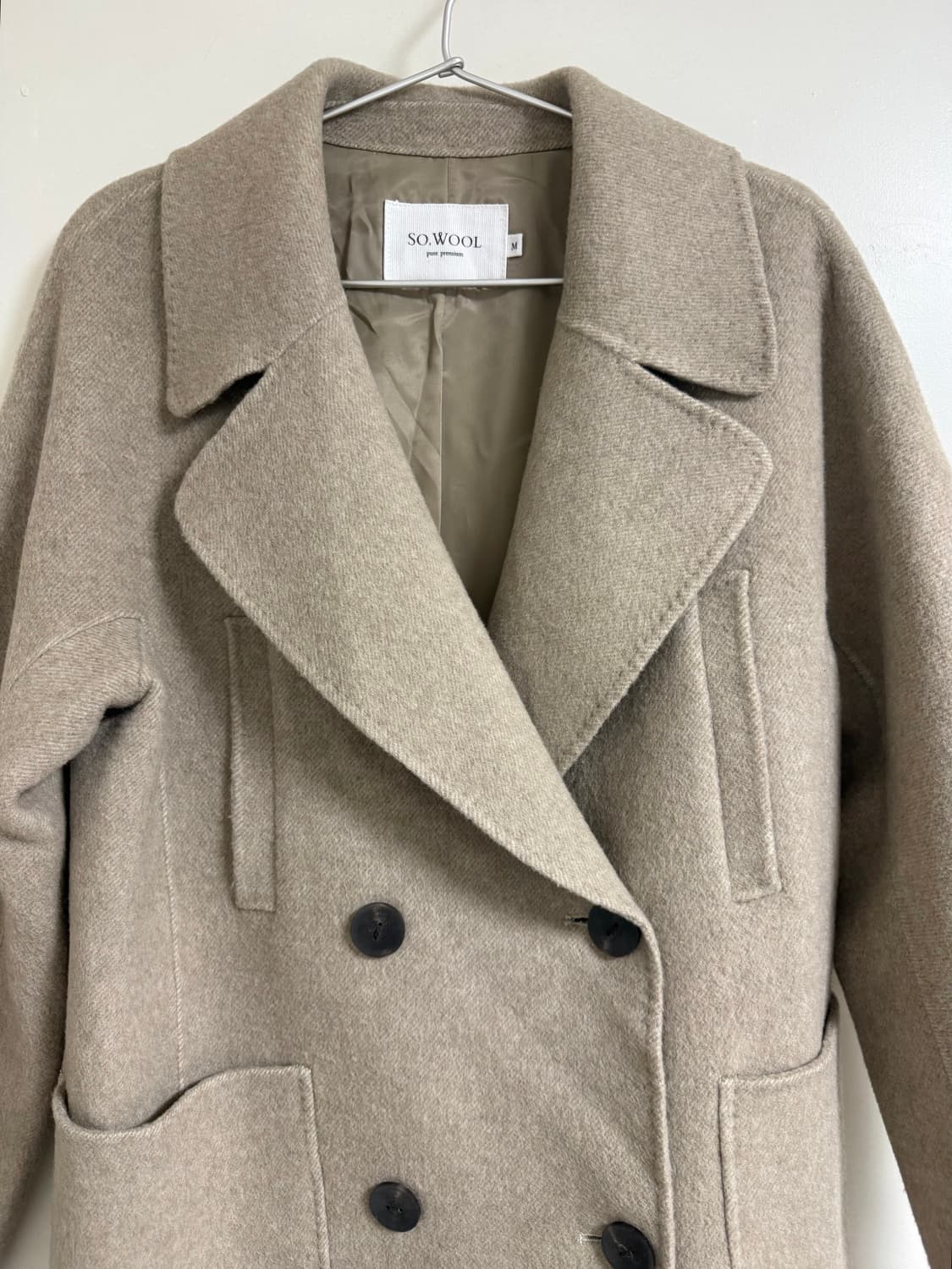 SO. WOOL더블 버튼 양모 코트 M 상품이미지2