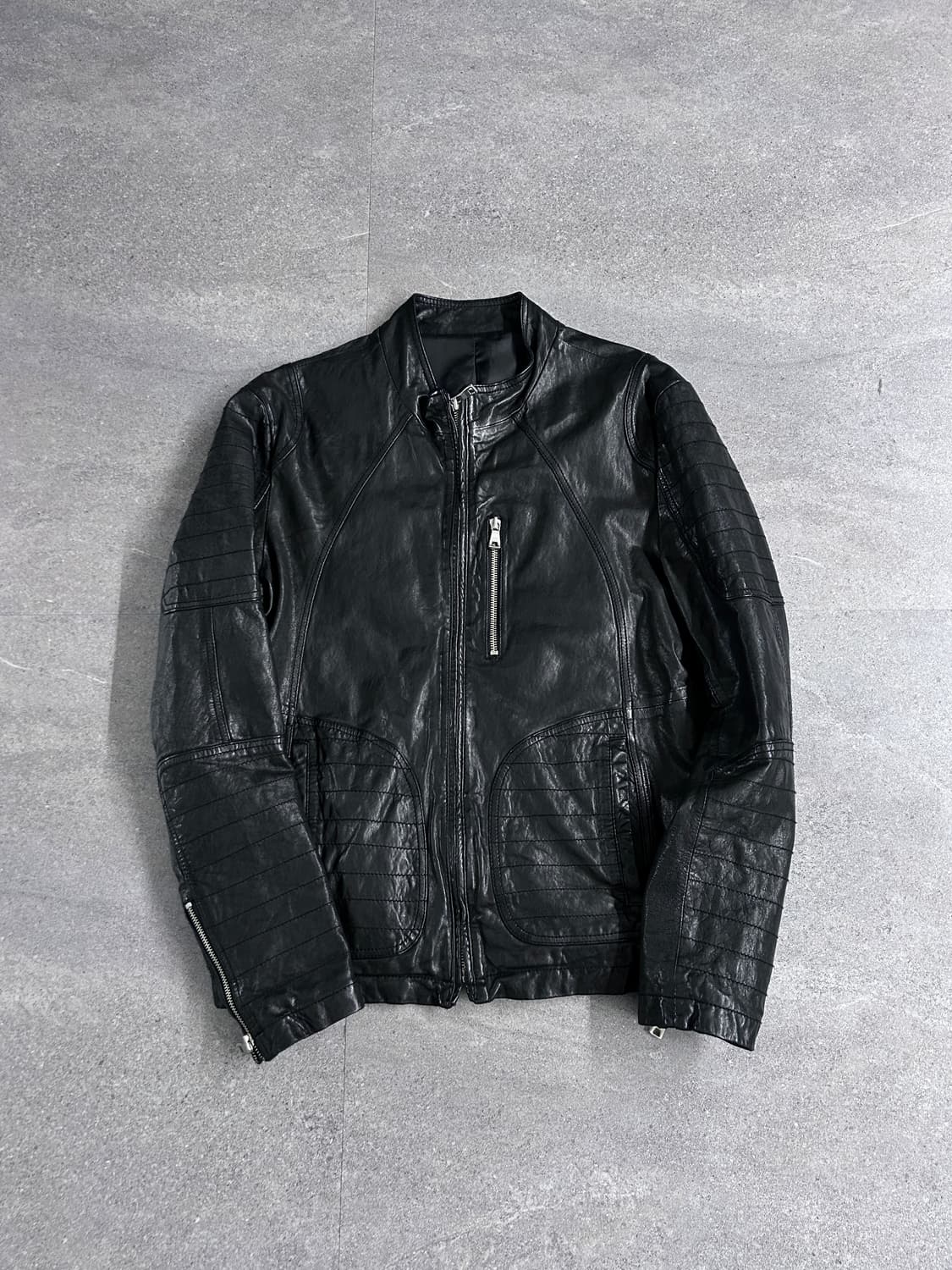 이탈리안 퀼티드 판넬 램스킨 자켓 상품이미지5