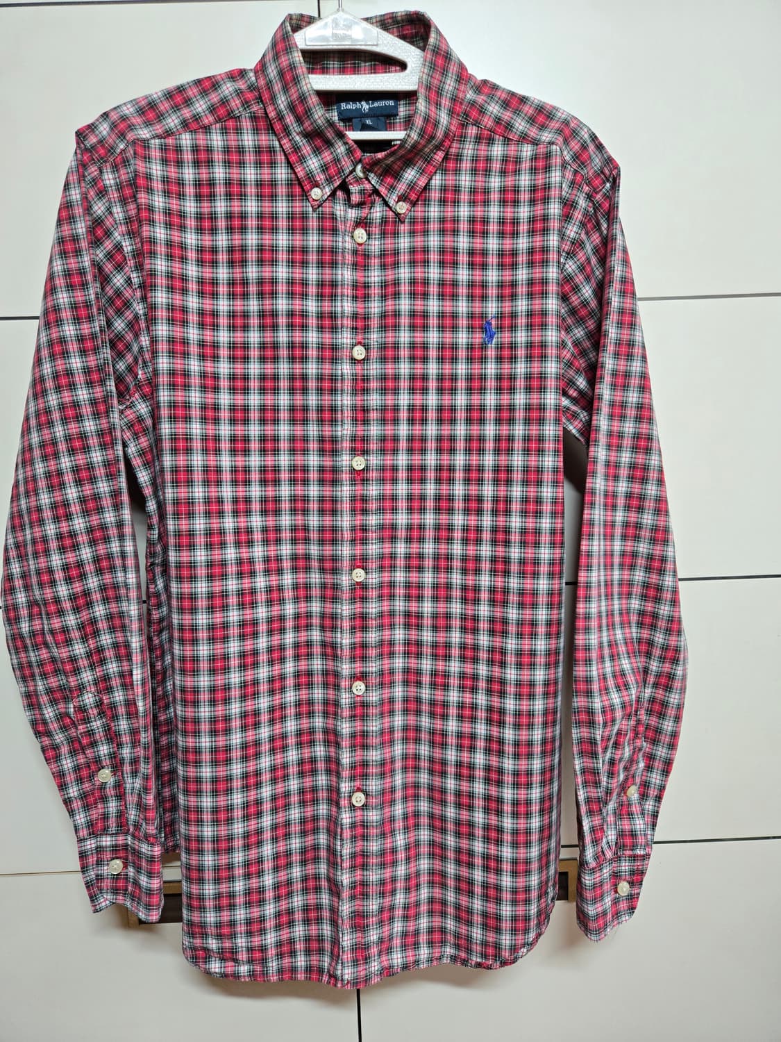 폴로 랄프로렌 여성 체크 셔츠(XL사이즈) 상품이미지1