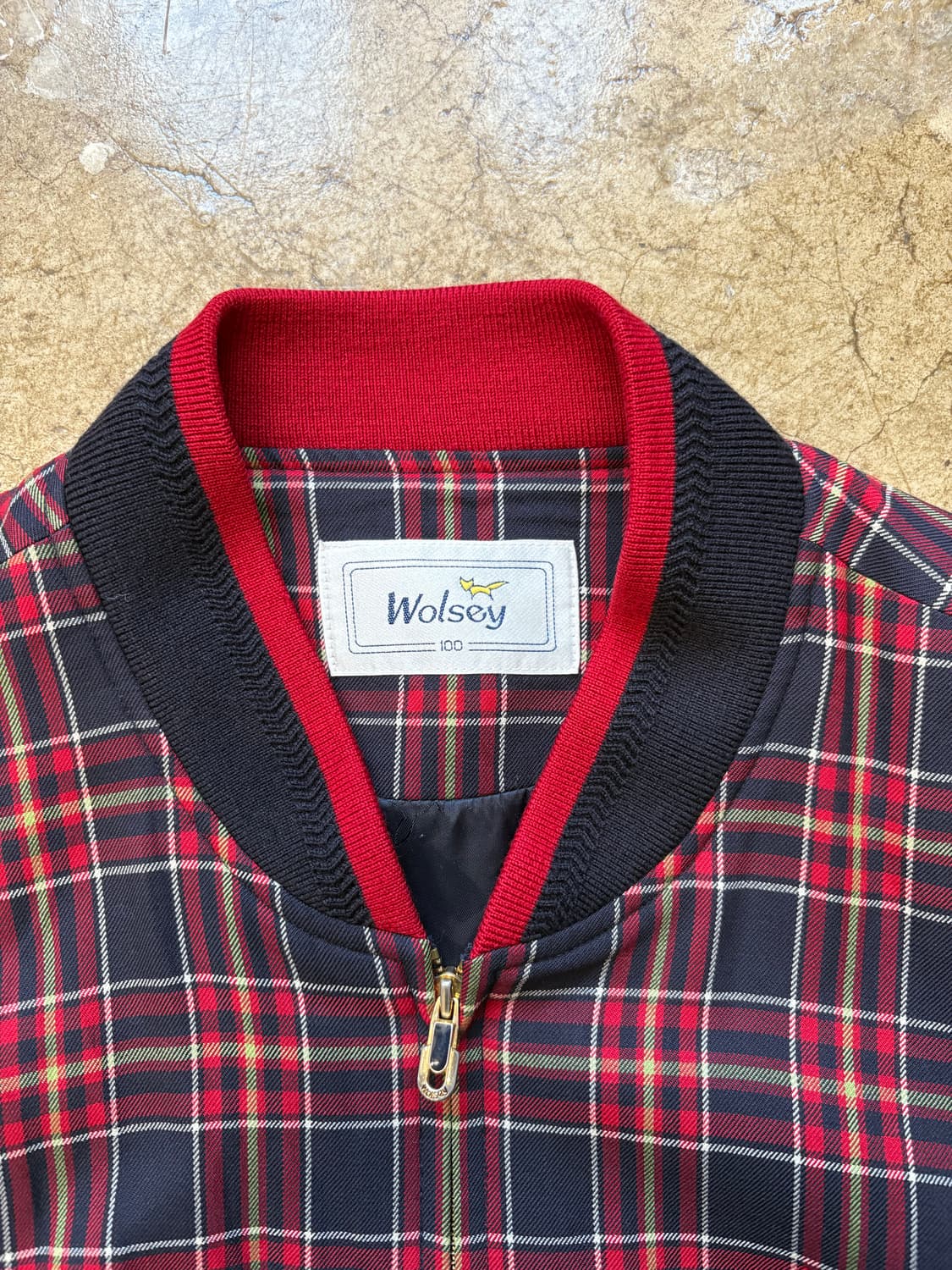 Wolsey 체크 집업 블루종 상품이미지4