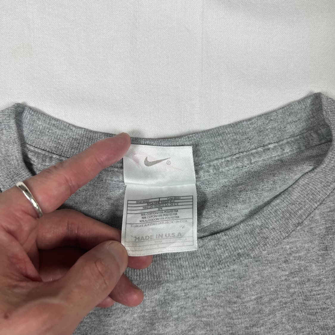 90‘s 나이키 nike 컬리지 코밋먼트 반팔티 상품이미지7