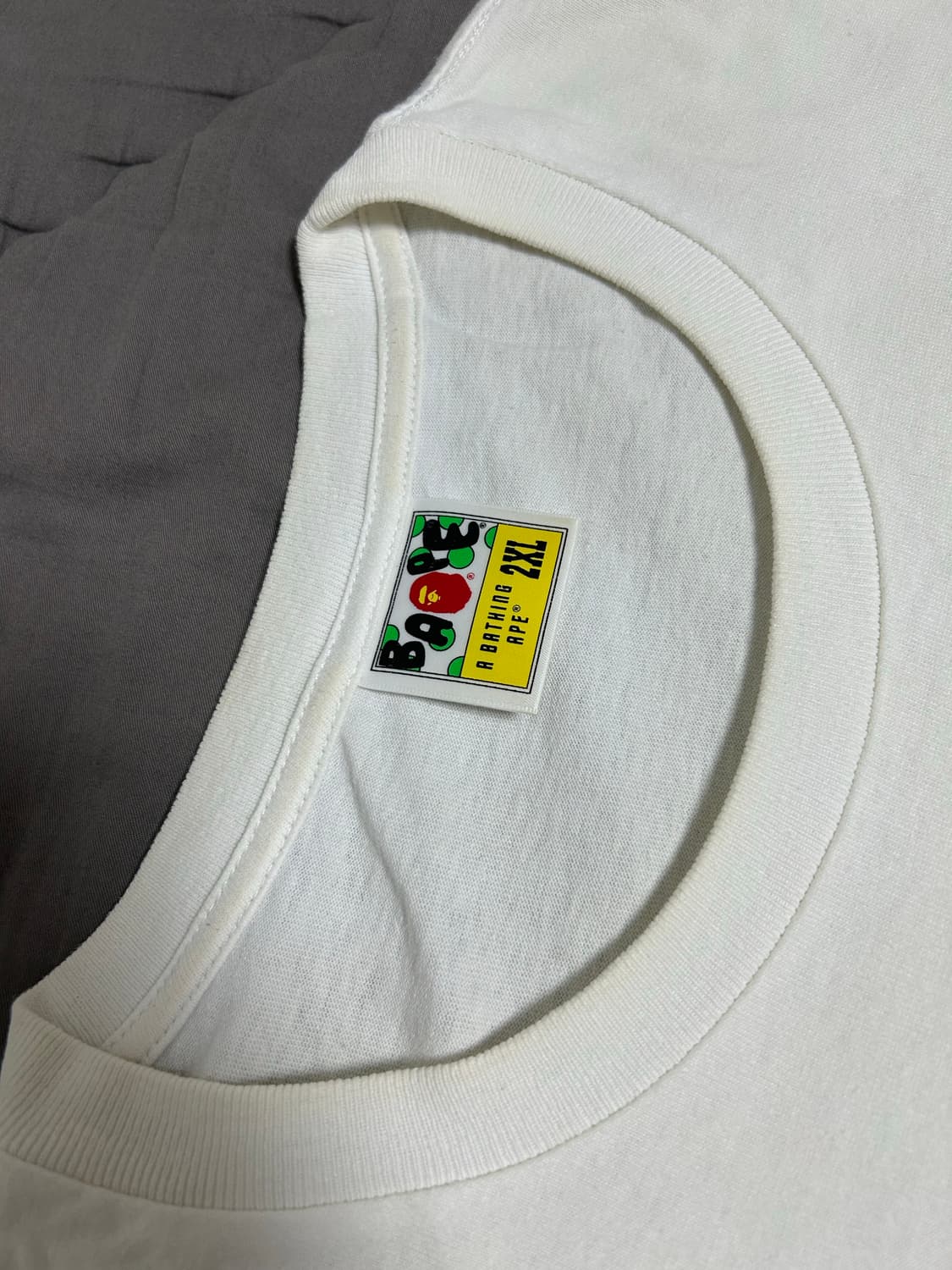 BAPE 베이프 컬리지 반팔 티셔츠 화이트 상품이미지4