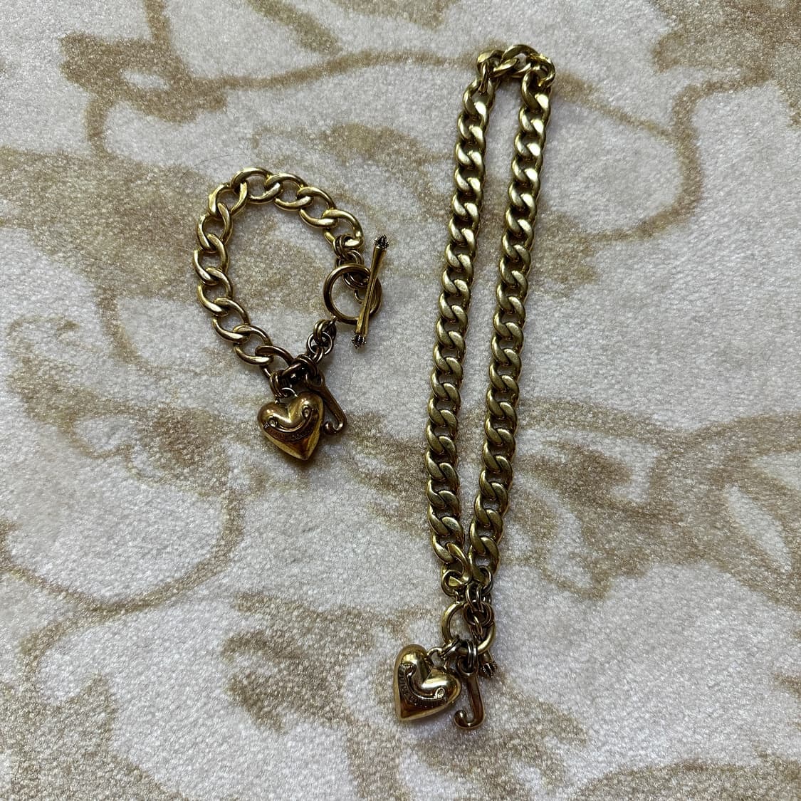 쥬시꾸뛰르 체인 목걸이 팔찌 세트 상품이미지2