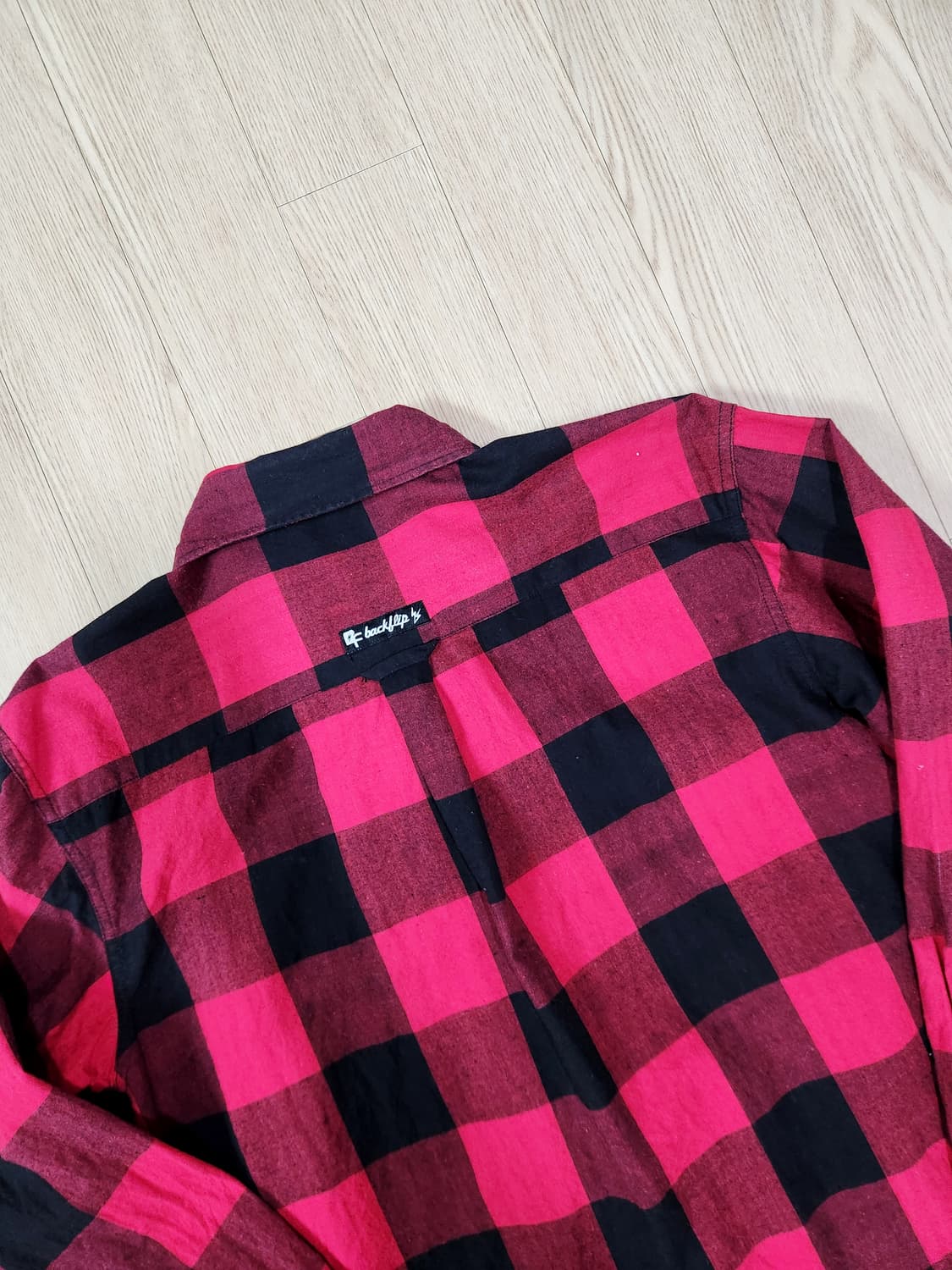 backflip 레드 체크 짚업 셔츠 상품이미지5