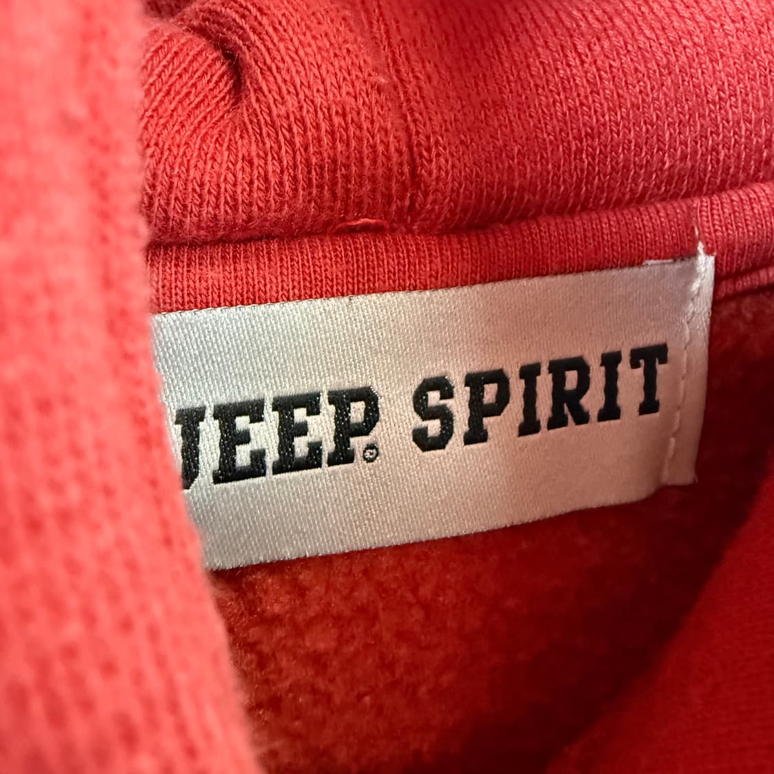 (S) 지프 부클 패치로고 후드 티 레드 상품이미지3