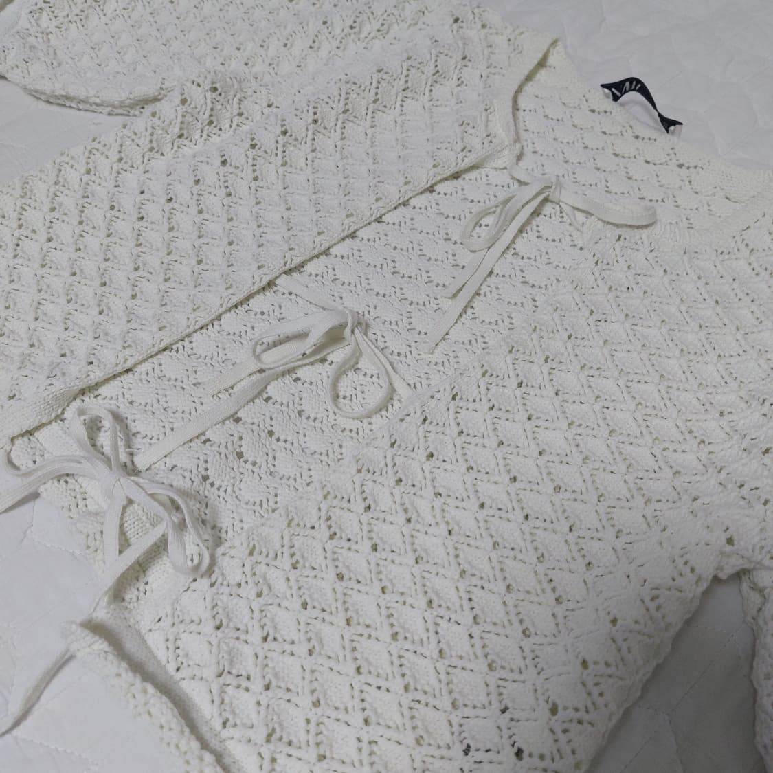 모리걸 ZARA 자라 크로셰 니트 레이어드 가디건 상품이미지3