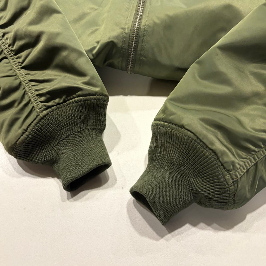 [L] 알파인더스트리 카키 그린 MA-1 항공 점퍼 자켓 C808 상품이미지5