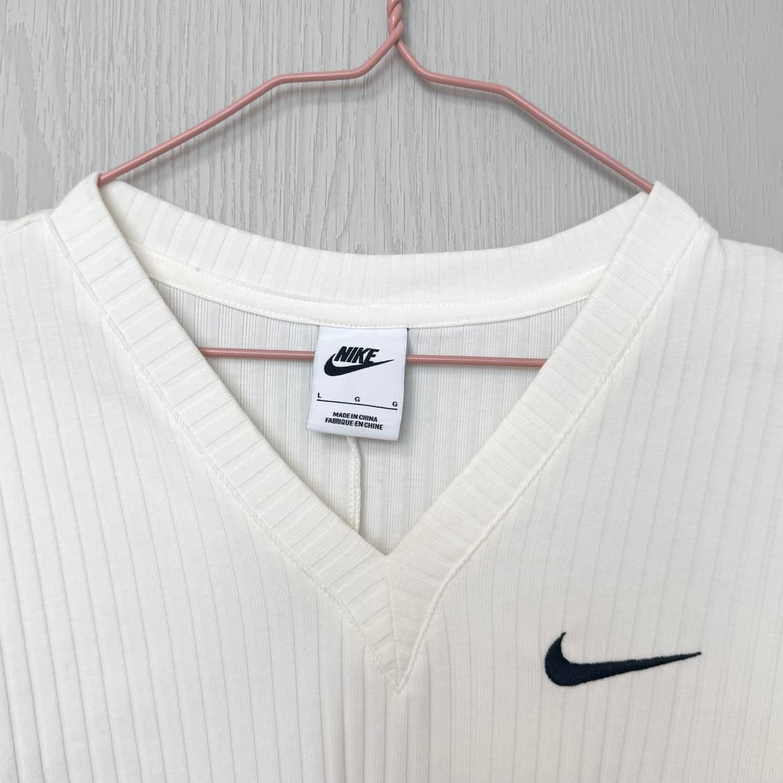 (L) 나이키 브이넥 골지 져지 티셔츠 상품이미지2