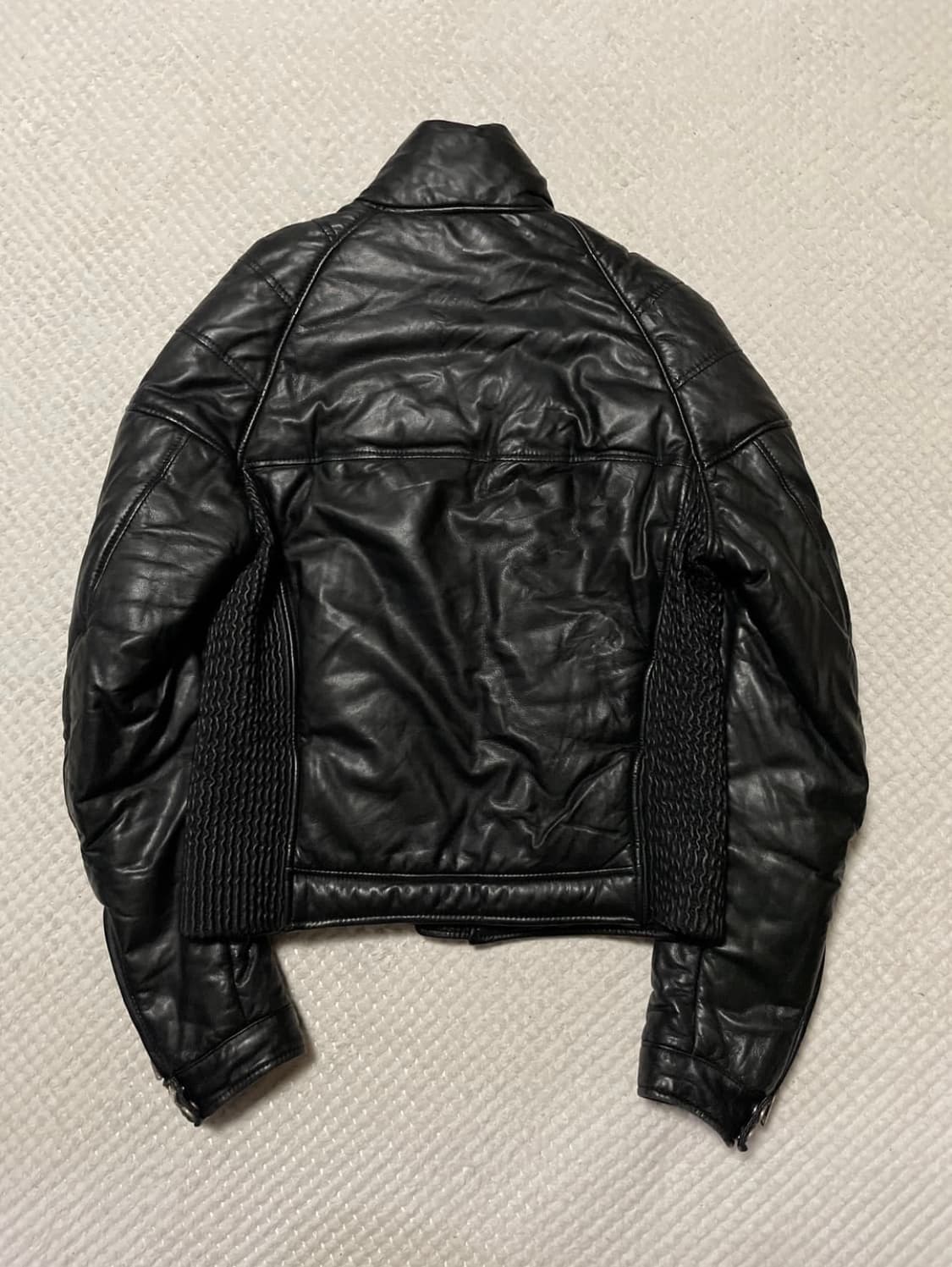 광희시장 웨스턴 무드 램스킨 양가죽 바이커 패딩 자켓 상품이미지2