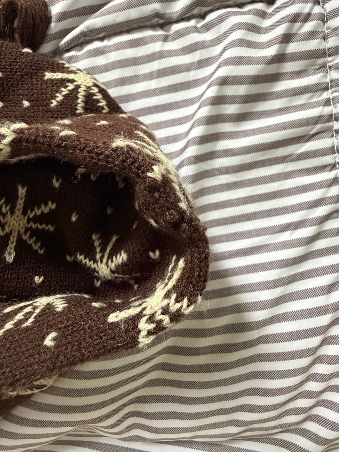 빈티지 노르딕 사슴 브라운 머플러 목도리 상품이미지4