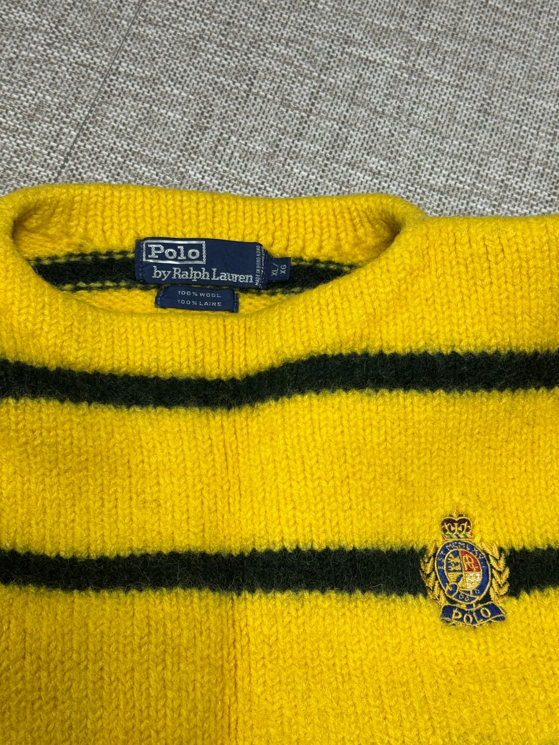 빈티지 폴로 랄프로렌 80s 헤비울 클래식 스트라이프 니트 상품이미지2