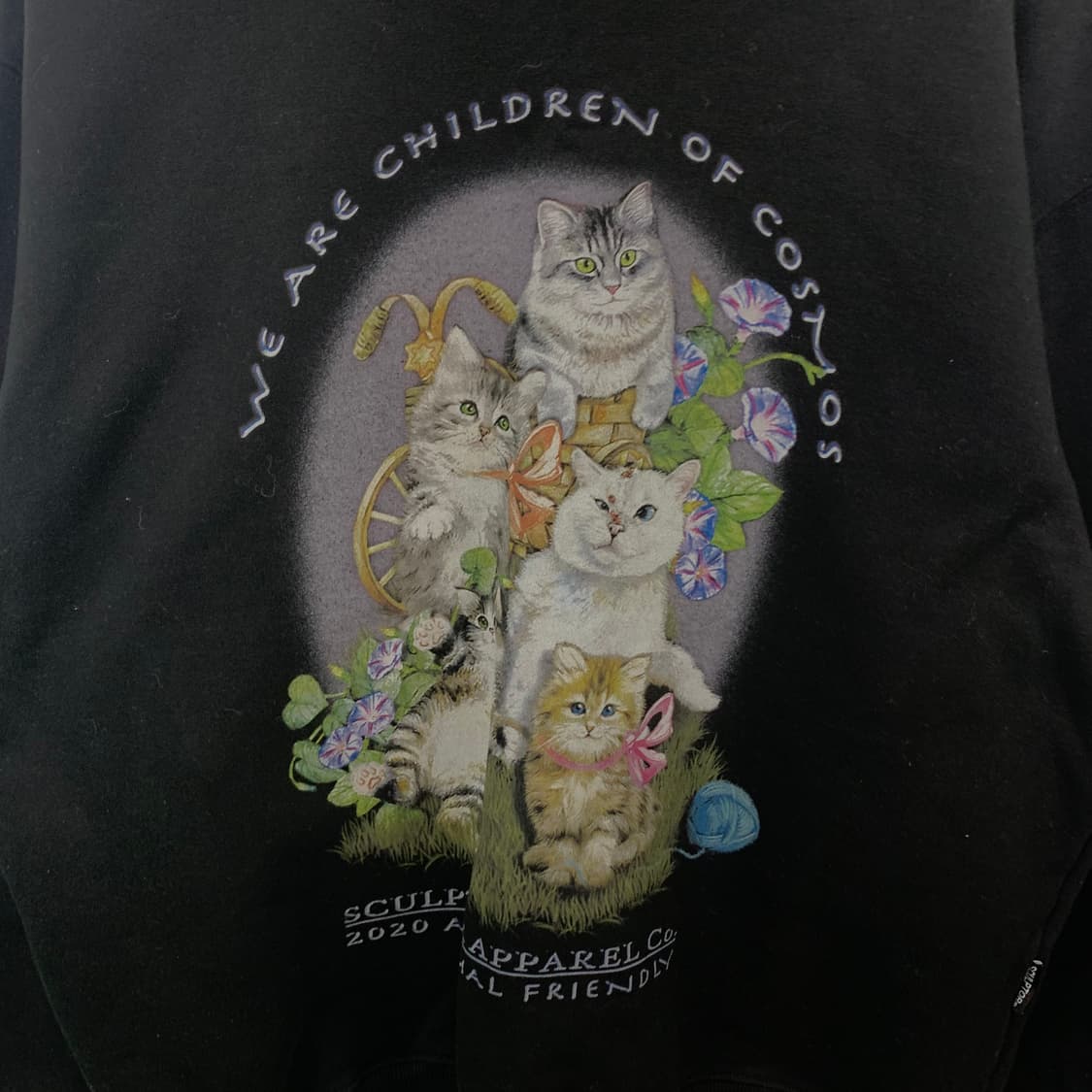 스컬프터 키티 프렌즈 블랙 맨투맨 상품이미지3