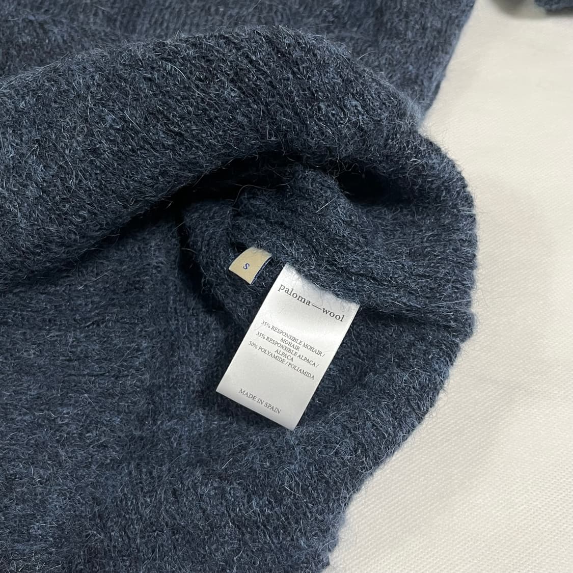 [S]팔로마울 Sofre 모헤어 오프숄더 니트/블루 상품이미지3