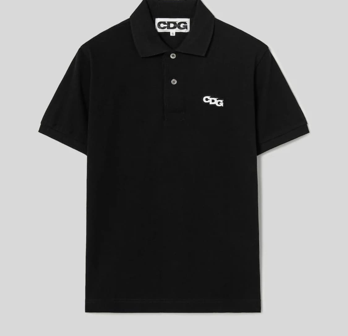 XXL 꼼데가르송 CDG 블랙 폴로 티셔츠 상품이미지2