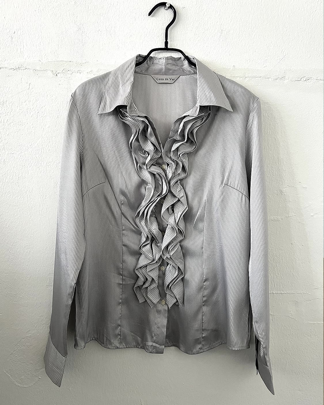 실버 프릴 블라우스 silver frill blouse 상품이미지6