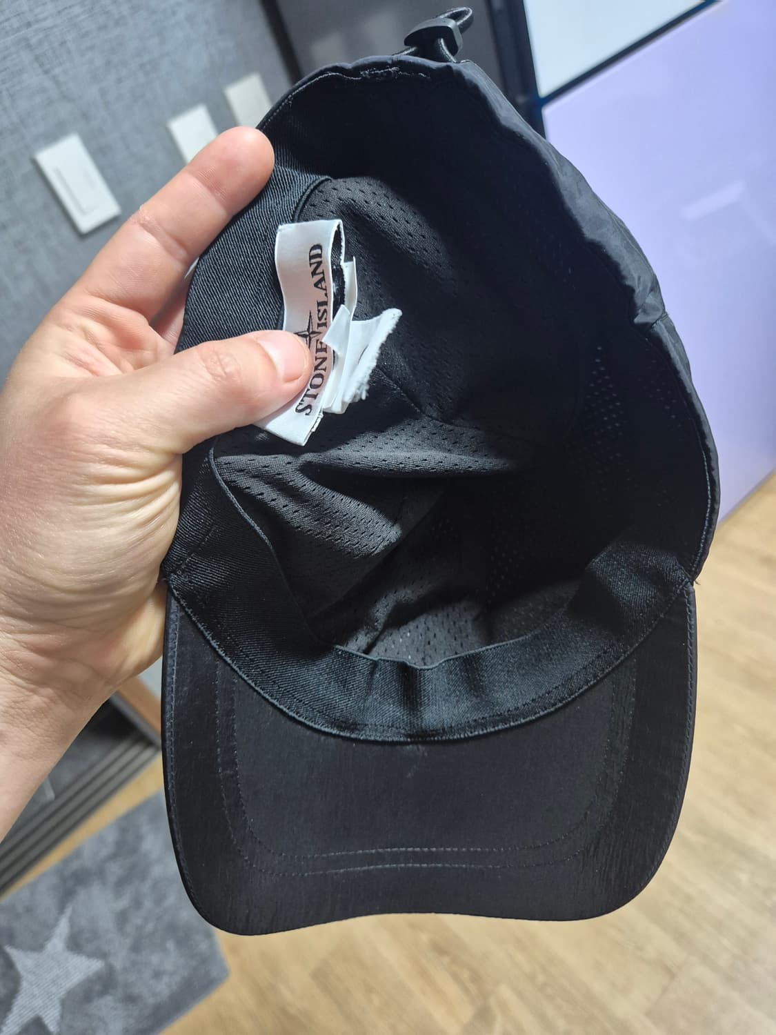 [XL]24FW 스톤아일랜드 나일론 볼캡 블랙 검정 상품이미지5