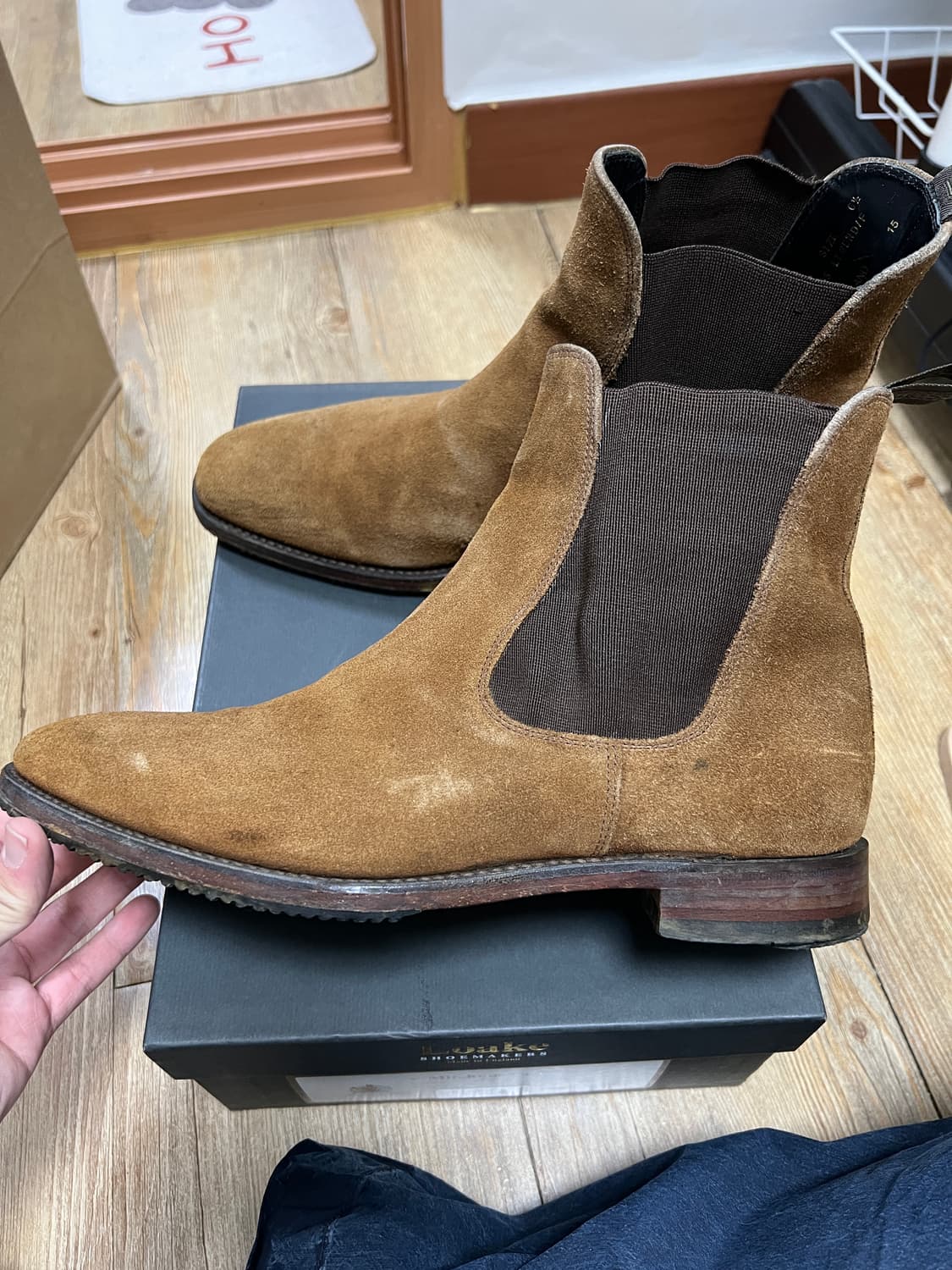 택포9) Loake 로크 미첨 스웨이드 첼시부츠 uk6.5 260 상품이미지3