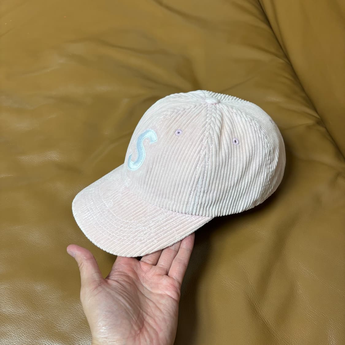 Supreme 슈프림 코듀로이 워시드 핑크 S로고 6패널 볼캡 모자 상품이미지4