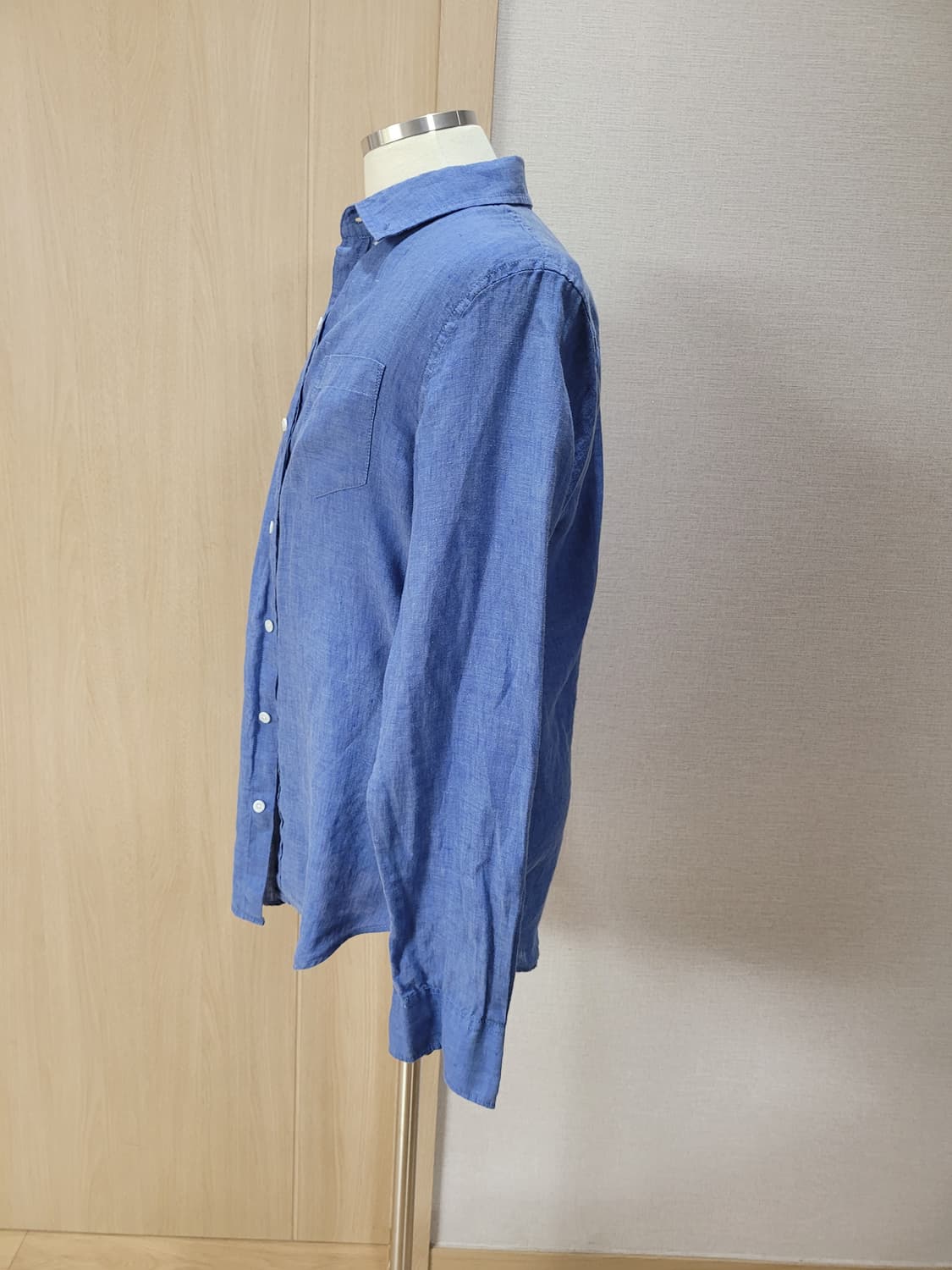 유니온베이 Unionbay 남자 린넨 셔츠 105 블루 상품이미지5