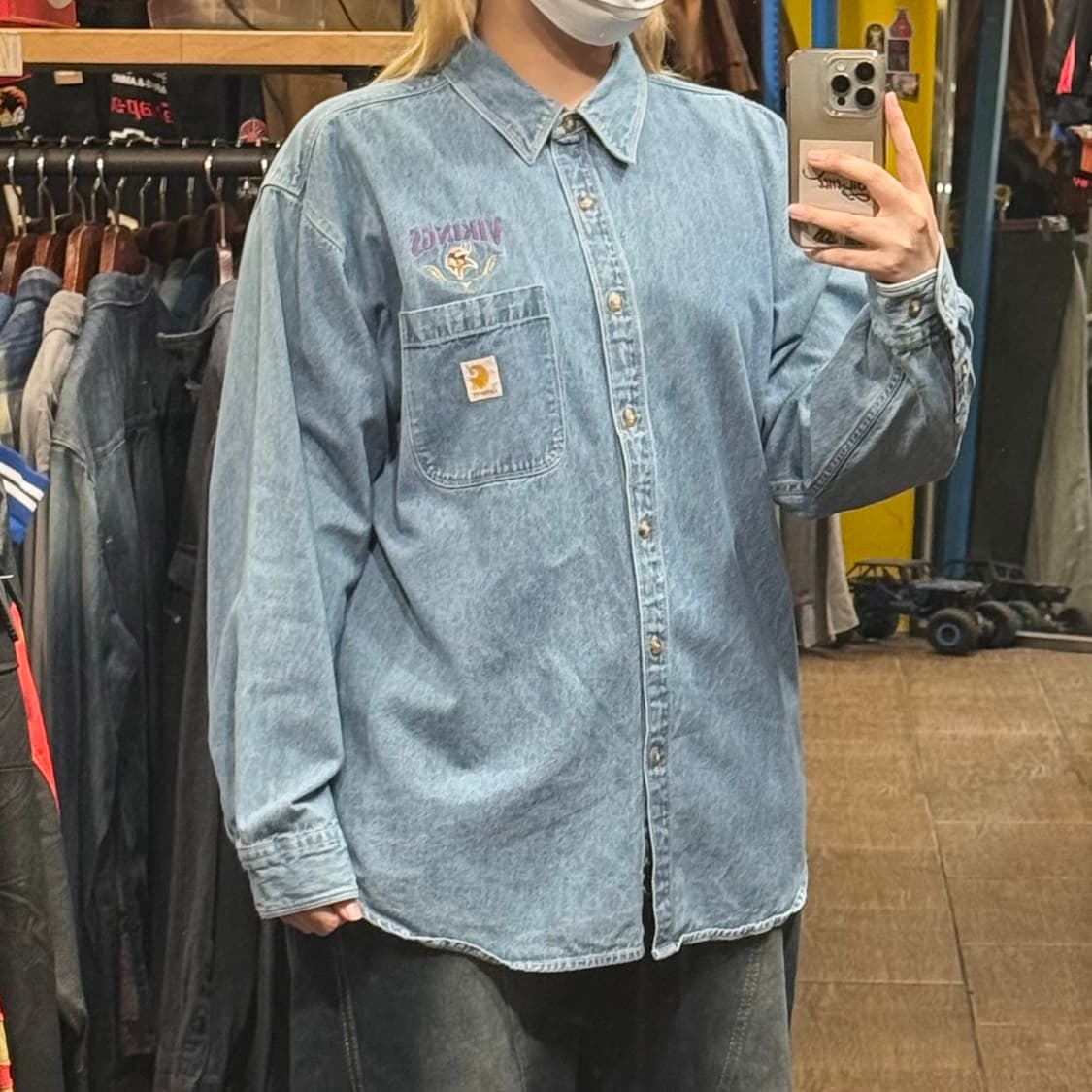 [HI] 칼하트 긴팔 데님셔츠 스카이블루 상품이미지3