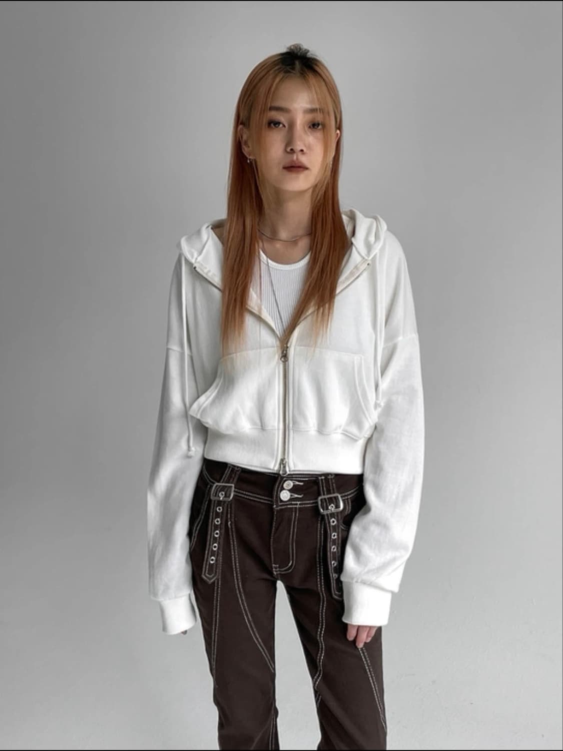 블랙업 멜롯 투웨이 후드집업 상품이미지3