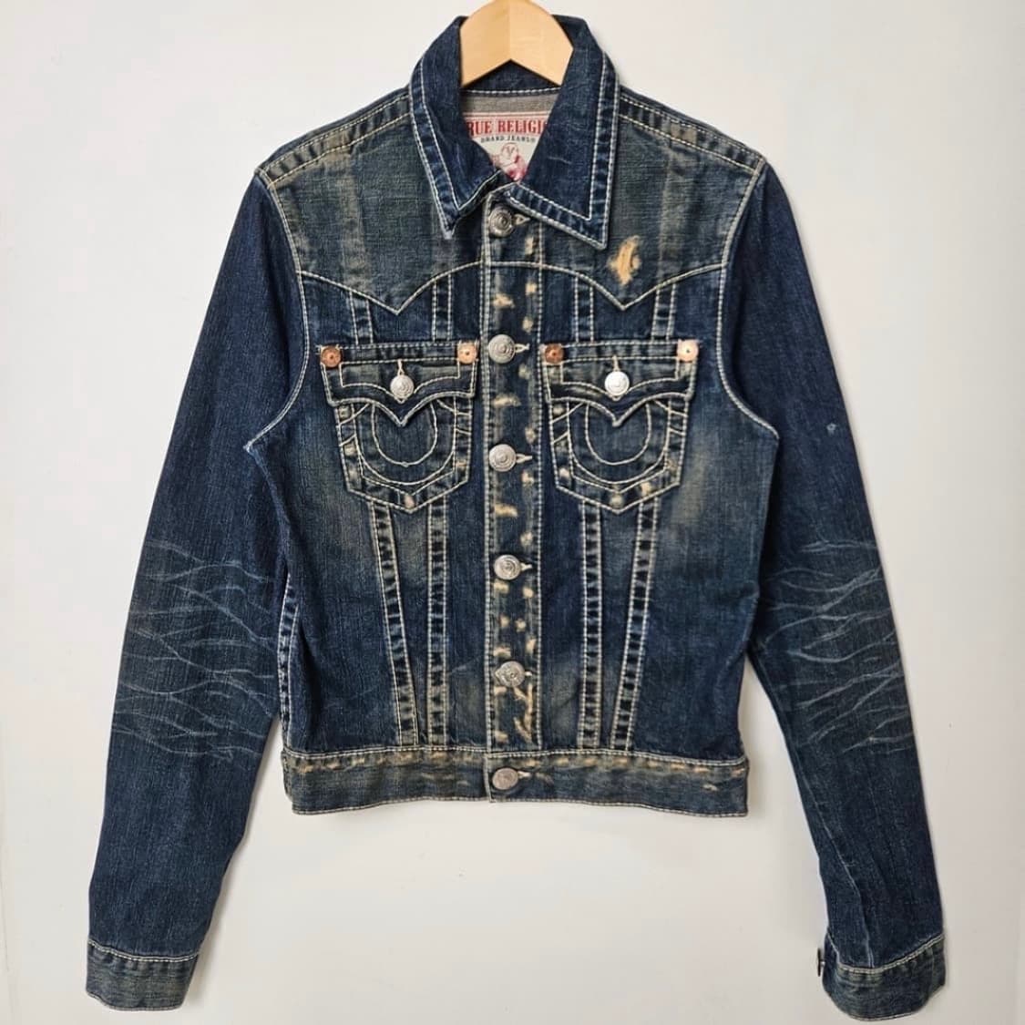 True Religion 트루릴리젼 디스트레스드 Y2K 데님 자켓 상품이미지1