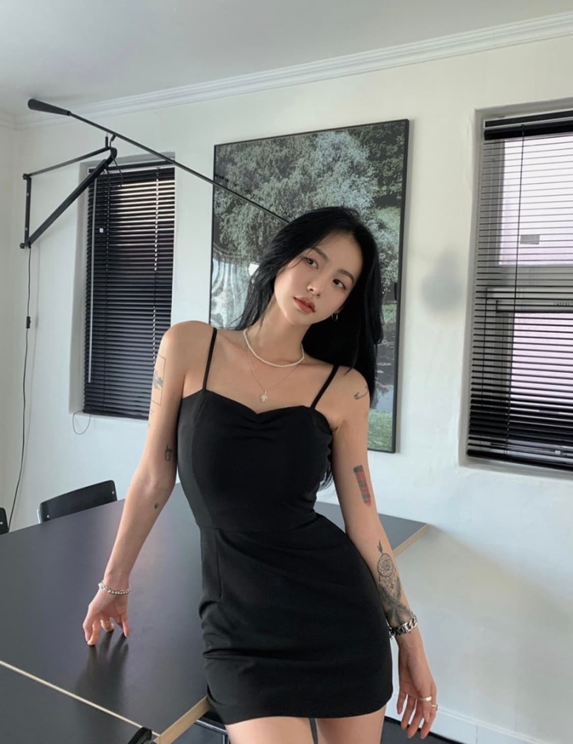 페일제이드 솔리드 키치 원피스 kitschy ops 블랙 상품이미지2