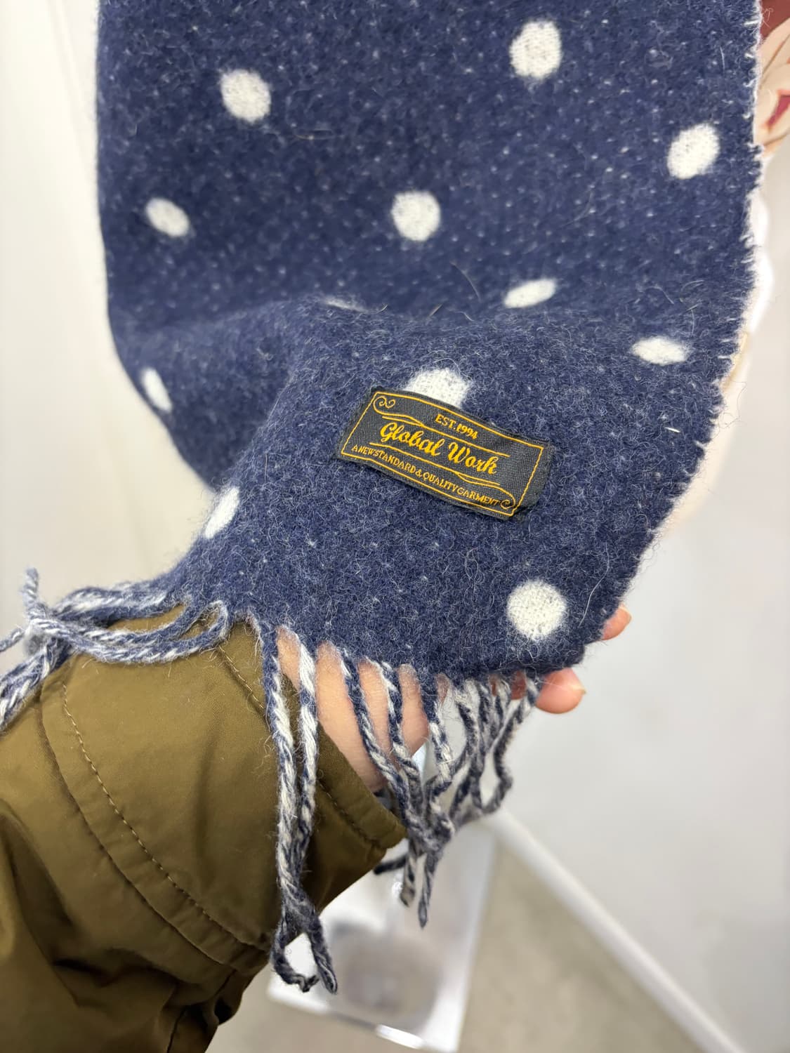 일본 빈티지 모리걸 도트 머플러 상품이미지6