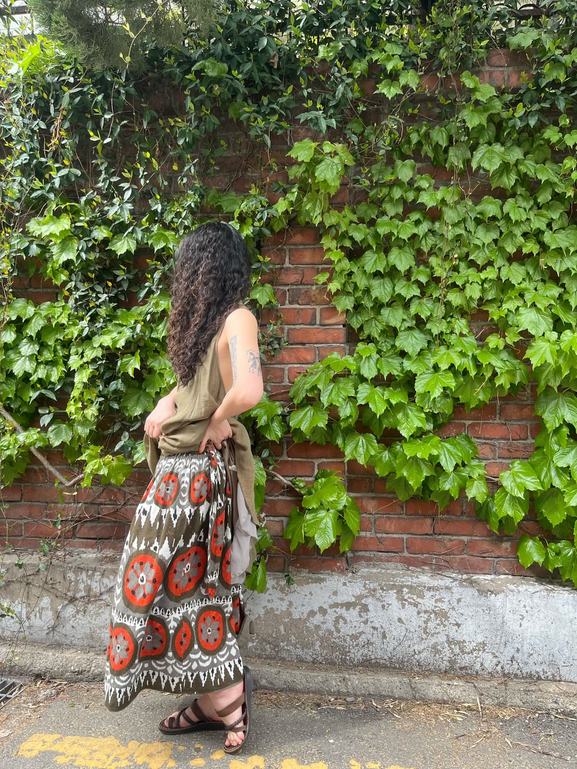 히피 에스닉 패턴 스커트 상품이미지4