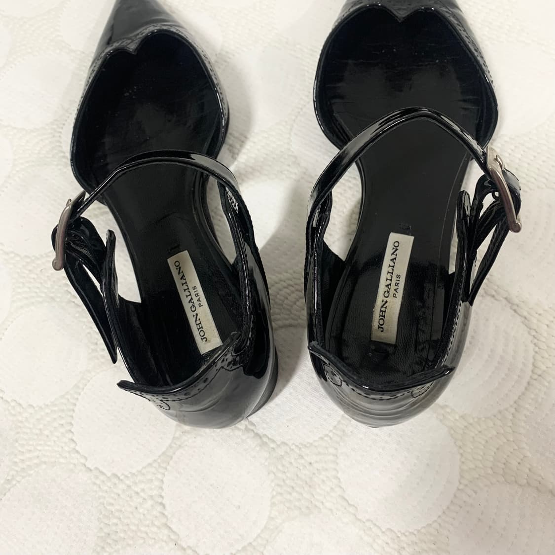 존 갈리아노 블랙 에나멜 포인티드 토 메리제인 슈즈 상품이미지5
