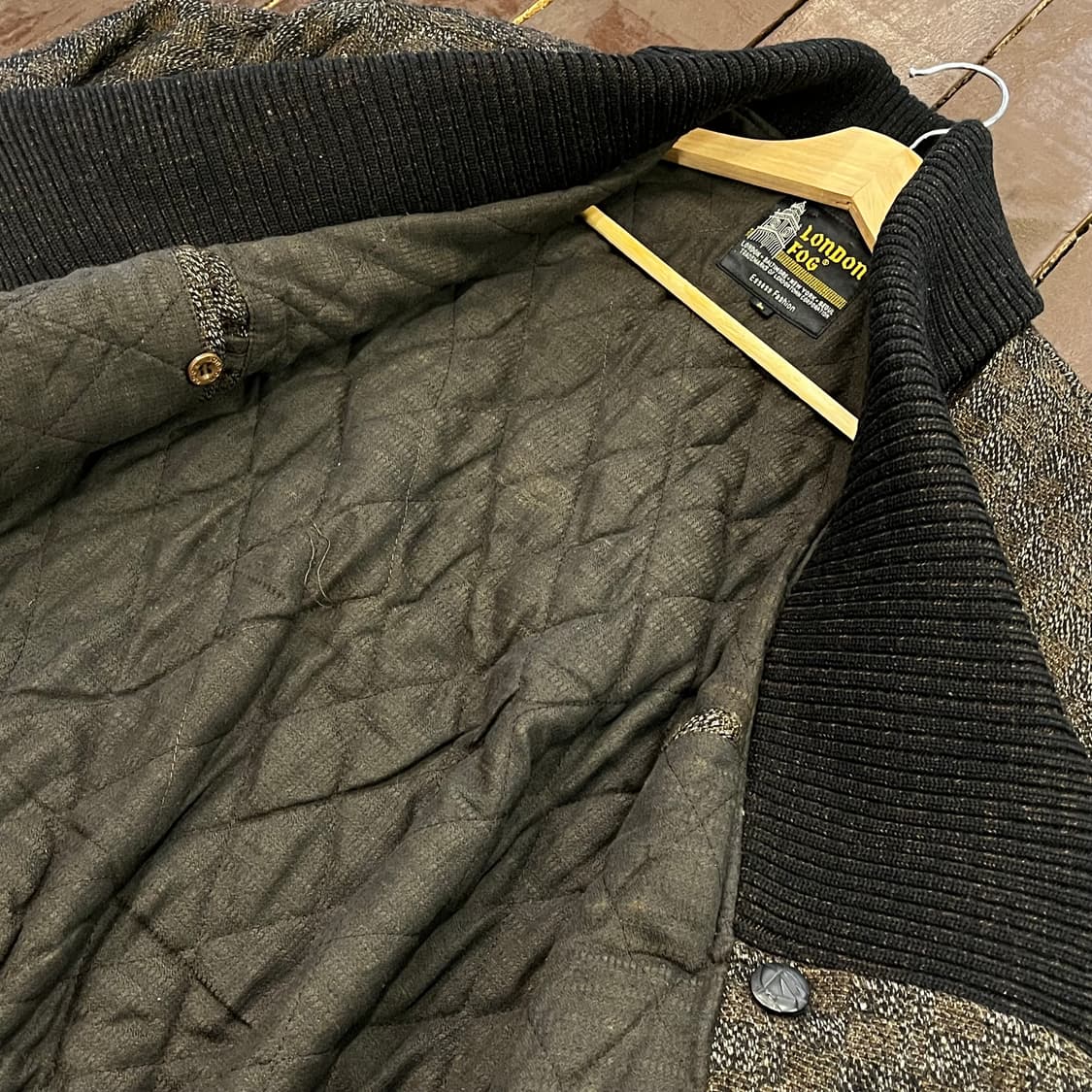 90s 런던포그 빈티지 숄카라 울 자켓 L 상품이미지4