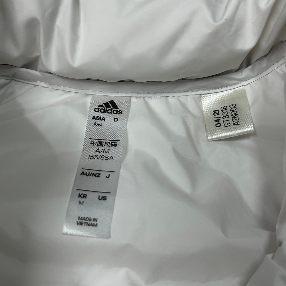 아디다스 화이트 패딩조끼  상품이미지6