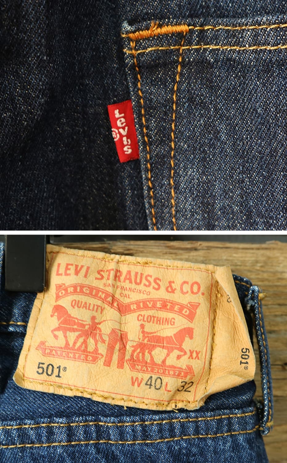 
LEVIS 리바이스 501 진청 데님
실측 36사이즈  상품이미지6