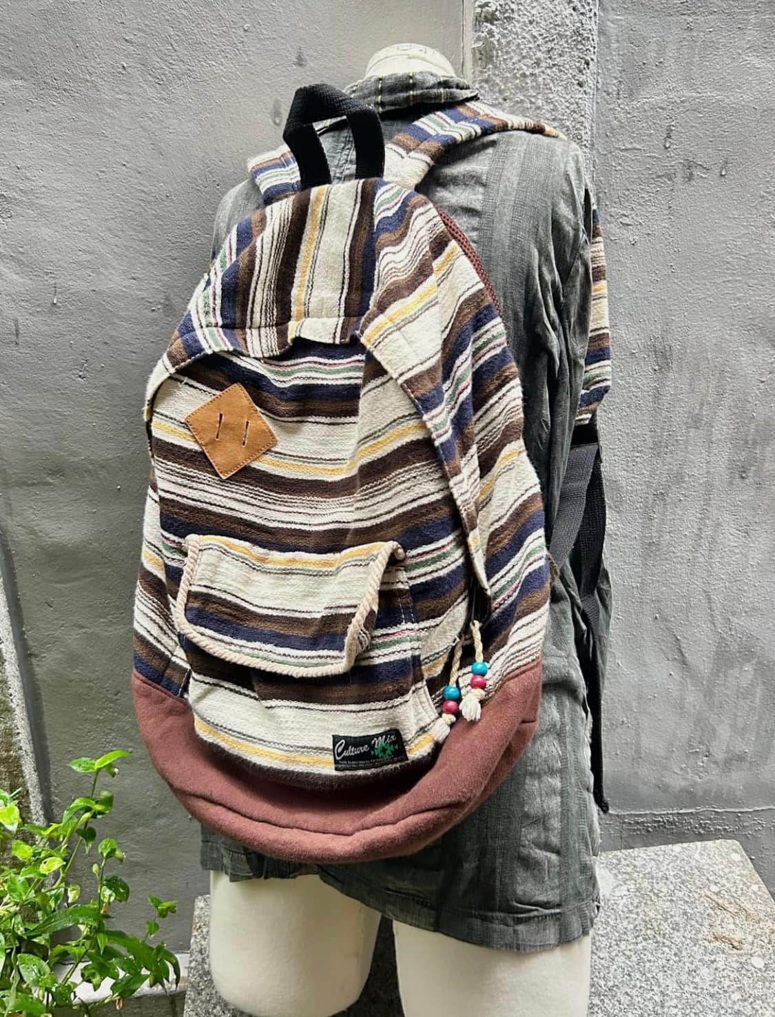 빈티지 모리걸 스트라이프 백팩 상품이미지1